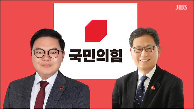 제주시 아라동을 보궐선거 국민의힘 김태현(왼쪽), 신창근 예비후보