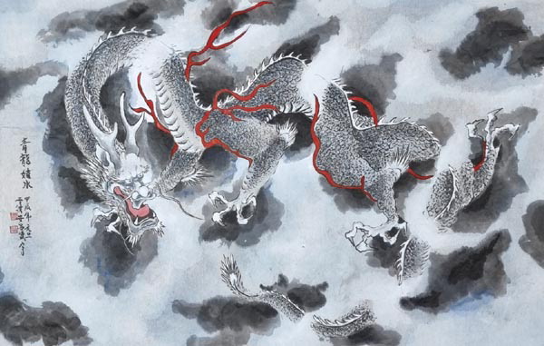 안창수 화백이 갑진년 용의 해를 맞아 독자들에게 좋은 기를 품어주는 청룡 그림을 그렸다.