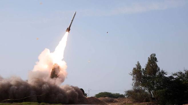 이란 미사일 발사 장면 (자료사진)