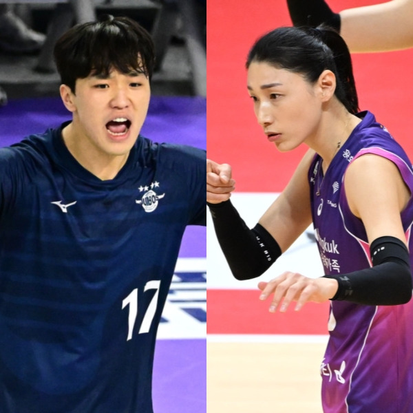 대한항공 임동혁(좌측)과 흥국생명 김연경(우측). 사진┃KOVO