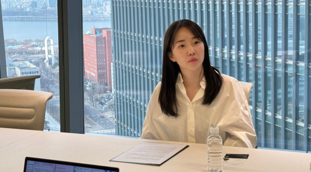 정선정 YG플러스 아트레이블 피시스 담당 책임이 YG플러스 사옥에서 인터뷰를 하고 있다. /사진 제공=YG플러스