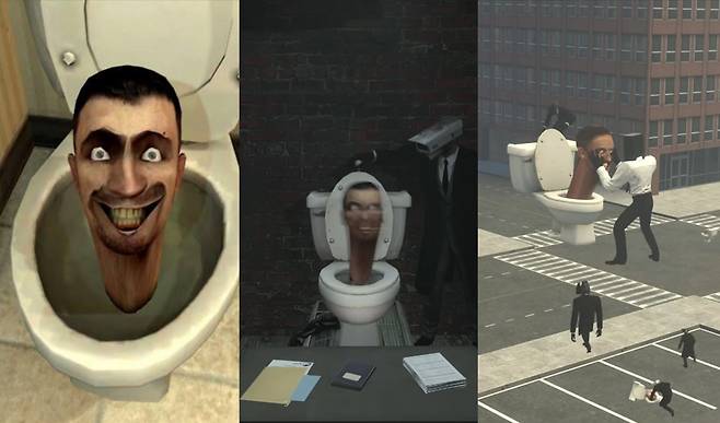 '스키디비 토일렛'과 이들에 맞서 싸우는 '카메라맨'./유튜브