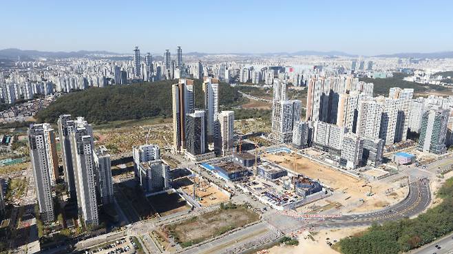 동탄신도시 일대 아파트 항공사진. 화성시 제공