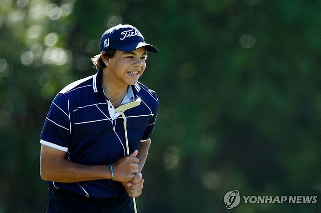 PGA 투어 대회 예선전에 출전한 찰리 우즈  [게티이미지/AFP=연합뉴스 자료사진]