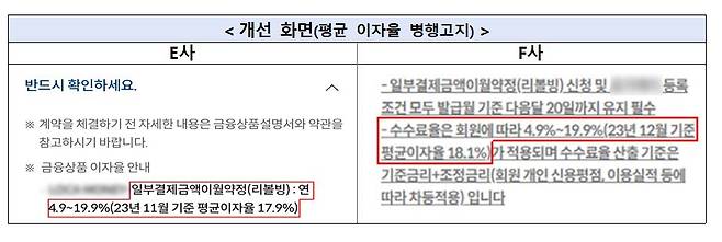 금융감독원(금감원)은 리볼빙 광고 실태를 점검하고 금융소비자 오인 가능성이 있거나 피해가 우려되는 사항을 여신금융협회와 공유해 개선 방안을 논의했다고 25일 밝혔다./사진제공=금감원