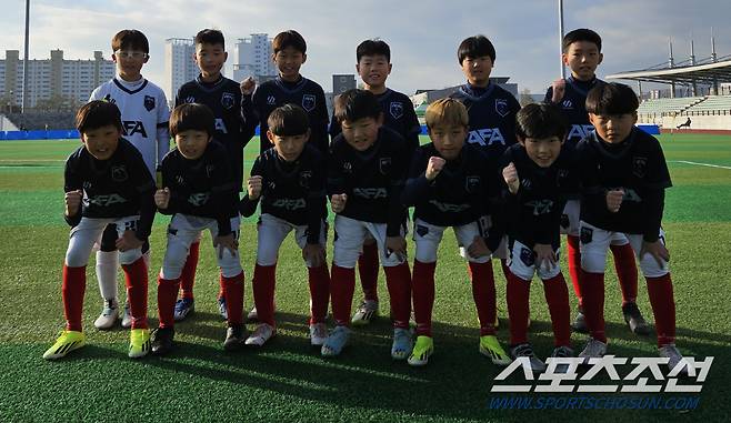 2024 강진청자배 동계페스티벌 축구대회에서 공동1위를 차지한 안양AFA U11팀. 사진제공=안양AFA
