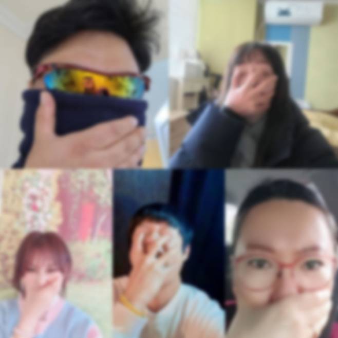 ▲SNS #입틀막 챌린지 사진 : 온라인 커뮤니티 캡처