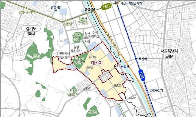 하안택지지구 위치도(서울시 제공)