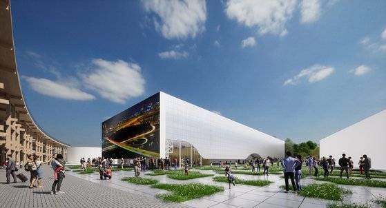 2025년 오사카 엑스포에서 선보일 한국관(한국 파빌리온) 조감도. [사진 KOTRA]
