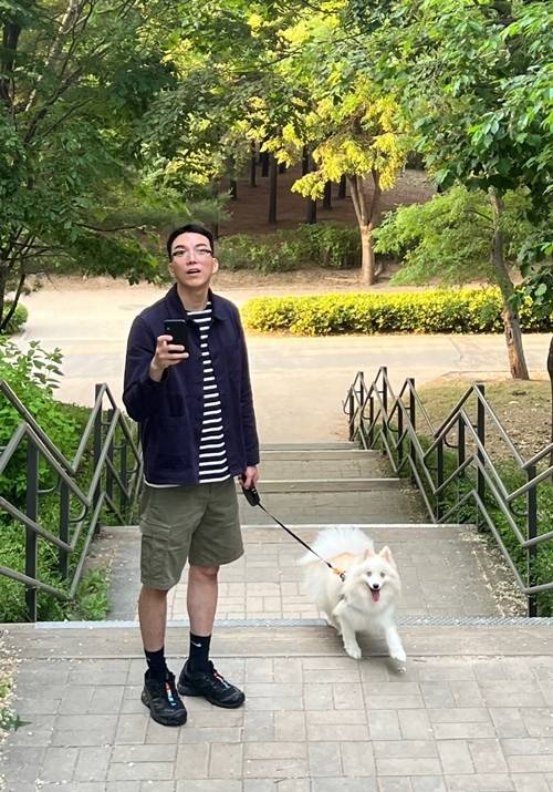 배우 도상우가 반려동물을 MK스포츠에 소개했다. 사진=도상우