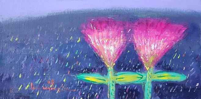 김명식, Pop Flower 08-AC01 36x18cm Acrylic on canvas2008 *재판매 및 DB 금지