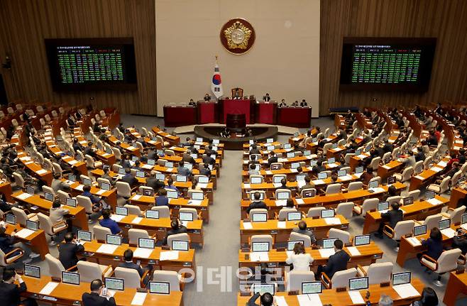 지난 2월29일 오후 서울 여의도 국회에서 제413회국회(임시회) 제6차 본회의가 열리고 있다. (사진=이데일리 방인권 기자)