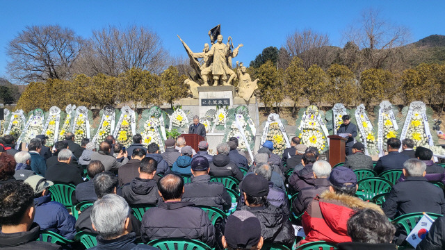 ▲ 제105주년 3·1절 동창만세운동 기념행사가 기미만세공원에서 1일 애국선열의 뜻을 기리며 성대하게 개최됐다.