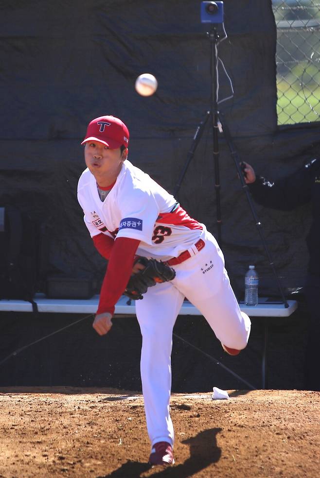 ▲ 선발 대체 자원이 필요한 상황에서 KIA는 김기훈의 잠재력을 여전히 믿고 있다 ⓒKIA타이거즈