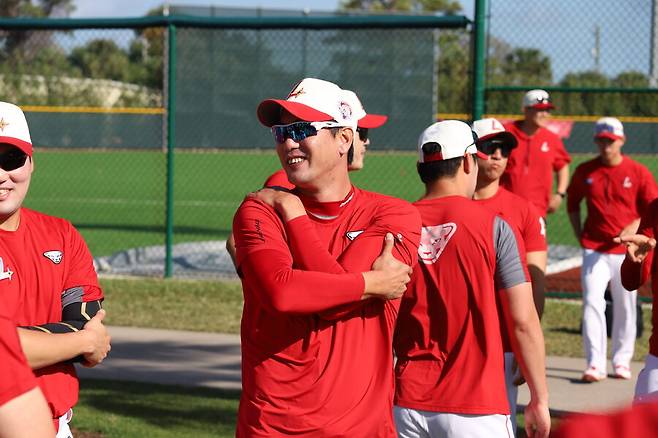 ▲ 지난해보다 훨씬 더 건강한 상태에서 시즌을 준비하고 있는 토종 에이스 김광현 ⓒSSG랜더스