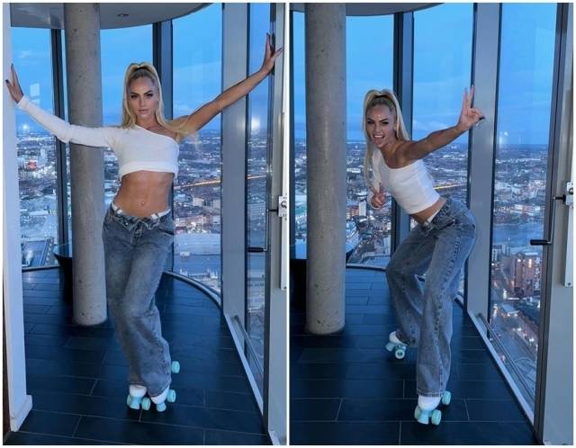 고층빌딩서 롤러 스케이트 타는 레만./소셜미디어