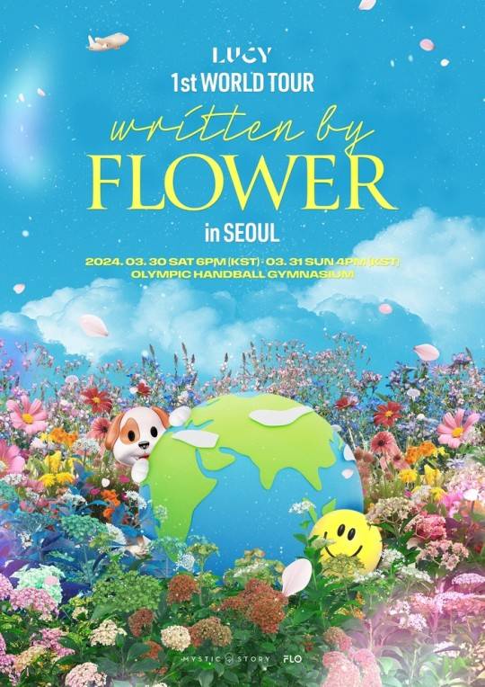 Poster for Lucy's first world tour, "Written by Flower" (Mystic Story)