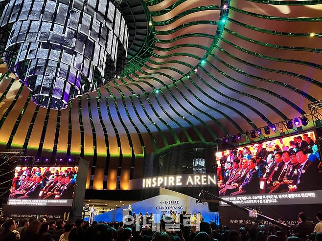 지난 5일 열린 인스파이어 그랜드 오프닝 행사장 전경 (김명상 기자)