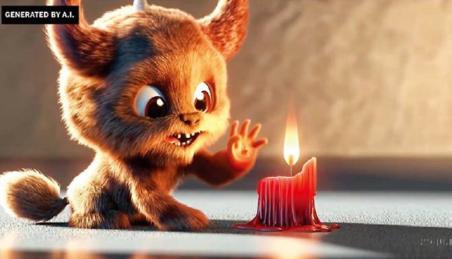 소라는 디즈니 애니메이션 못지않은 캐릭터도 만들어낸다. [오픈AI 제공]