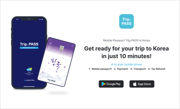 외국인 관광객이 모바일로 충전하고 결제·교통 기능 이용할 수 있는 트립패스(Trip.PASS) ⓒ로드시스템