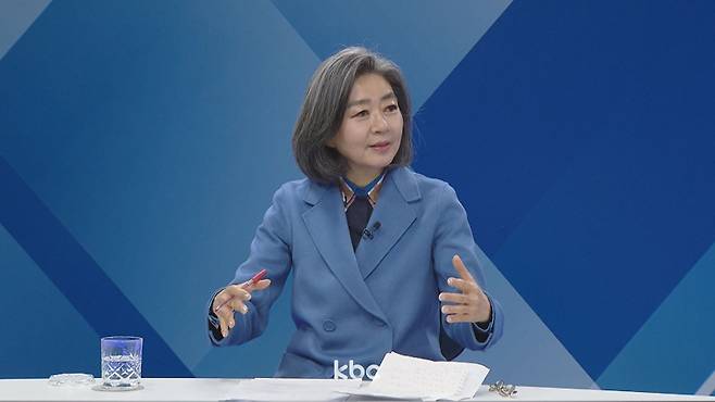 ▲6일 KBC '여의도초대석'에 출연한 김행 전 비대위원