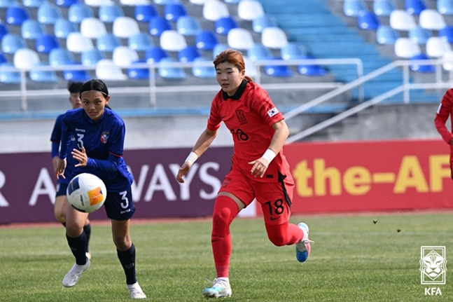 원채은(오른쪽).  /사진=대한축구협회