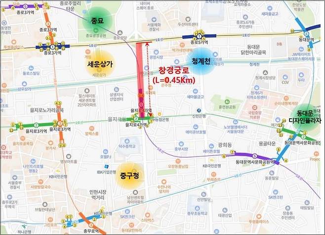 창경궁로 위치도 [서울시 제공. 재판매 및 DB 금지]