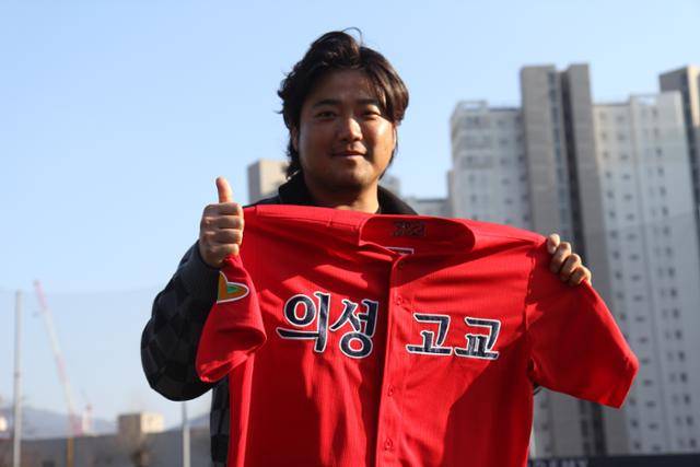박석민(전 NC) 의성고 야구부 창단 축하 메세지. 천안=박상은 기자