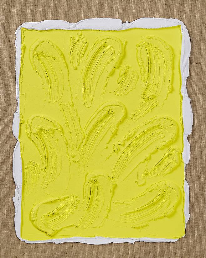 장마리아, 1981 - , [In Between - Spring Series (Bright Lemon)], mixed media, 91×73cm(30), 2023-2024. 서울옥션 제공.