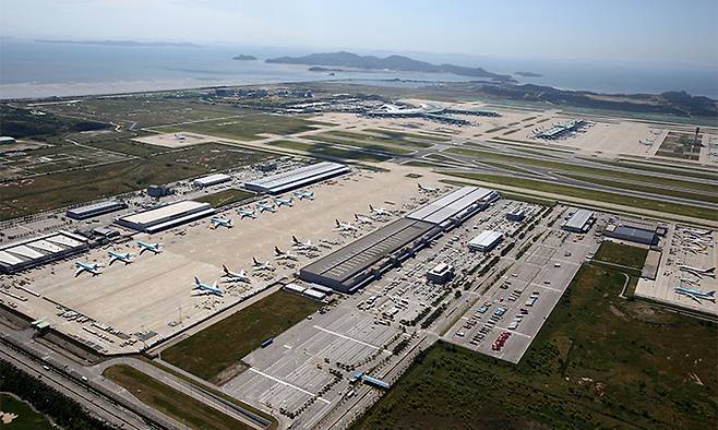 인천공항 화물터미널 전경.