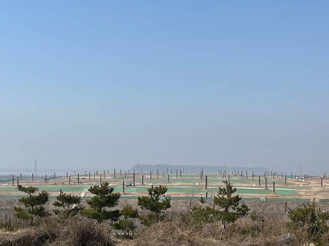 인천 수도권매립지 제2매립장에서 바라본 제3-1매립장. 2018년부터 사용되고 있다. 주소현 기자