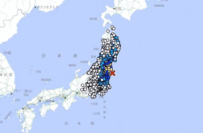 일본 기상청 홈페이지 화면 갈무리