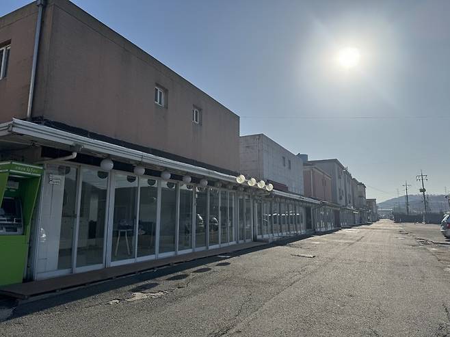 지난 8일 오전 찾은 경기 파주시 용주골 일대 모습이다.&nbsp;윤준호 기자