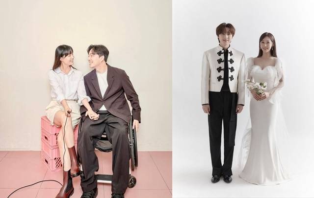 그룹 시크릿 출신 송지은과 박위(왼쪽)가 올 가을 결혼할 예정이라고 밝혔다. 그룹 포레스텔라 강형호와 부산 MBC 정민경 기상캐스터는 오는 4월 결혼식을 올린다. /인스타그램
