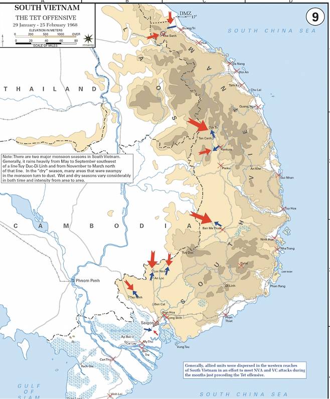 구정대공세 당시 북베트남과 베트콩이 기습공격을 감행했다./사진=위키피디아