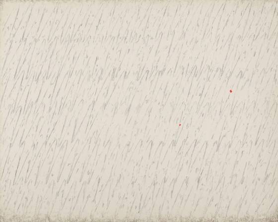 박서보의 시그너처 스타일 단색화 '묘법 No. 16-78-81'(1981) [국립현대미술관]