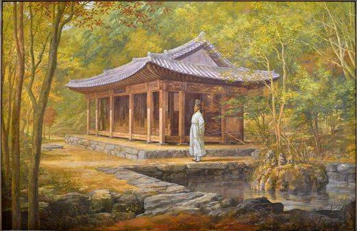 정창섭의 민족기록화 ‘정약용과 저술’ (1979) 경기도 성남시 분당 한국학중앙연구원 소장 [사진 소장처]