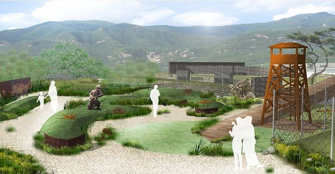 강원 양구군 해안면 펀치볼로에 자리 잡고 있는 DMZ 자생식물원의 ‘War 가든 ’ 모습. 국립수목원 제공