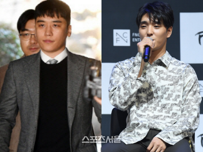 승리(왼쪽)와 최종훈. 사진 | 스포츠서울DB