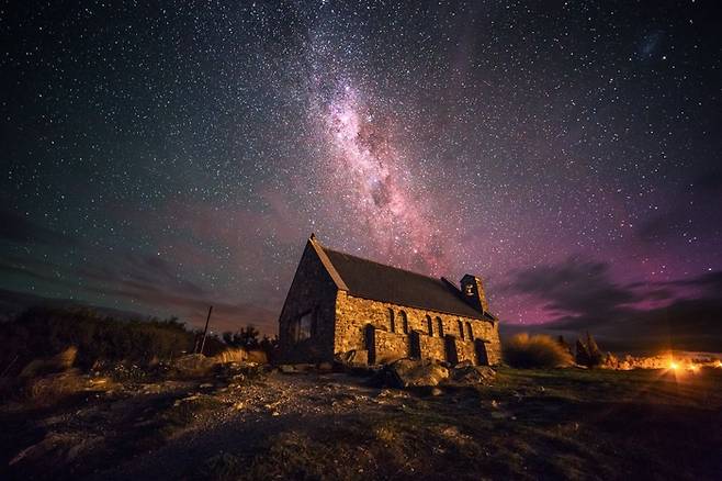 뉴질랜드 테카포 호수 선한 목자의 교회