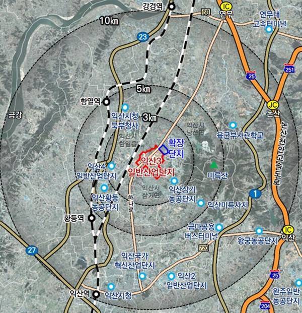 익산 제3일반산단 확장조성 현황도