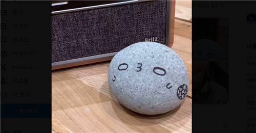 그룹 TXT 멤버 휴닝카이가 공개한 반려돌. [사진출처=위버스 캡처]