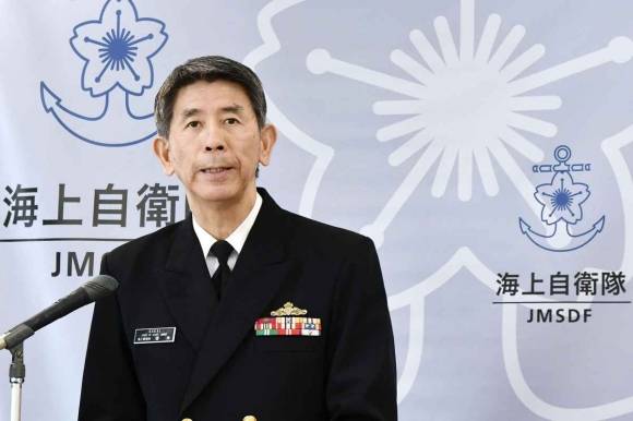 사카이 료 해상자위대 막료장(대장). 일본 방위성 제공