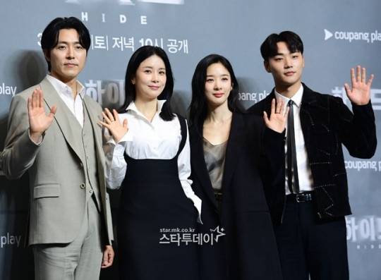 ‘하이드’  주연배우들(이무생, 이보영, 이청아, 이민재). 사진 ㅣ유용석  기자