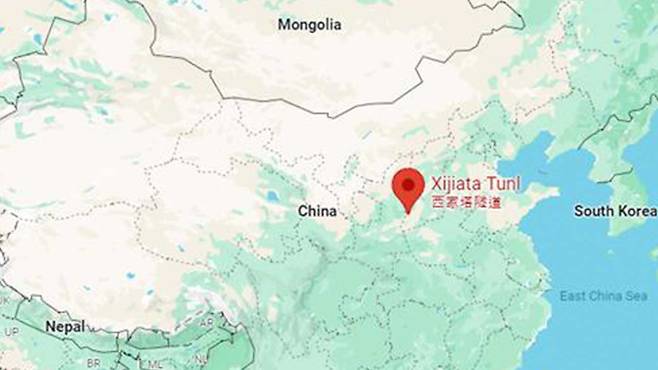 19일 교통사고가 발생한 시자타 터널 위치(붉은색 표시) [구글 지도 캡처]