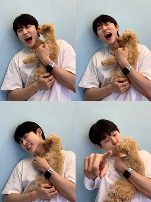 배우 서범준이 강아지 몽드와 인생 네컷을 찍었다. 사진=서범준