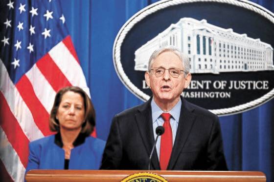 메릭 갈랜드 미국 법무부 장관. AFP=연합뉴스