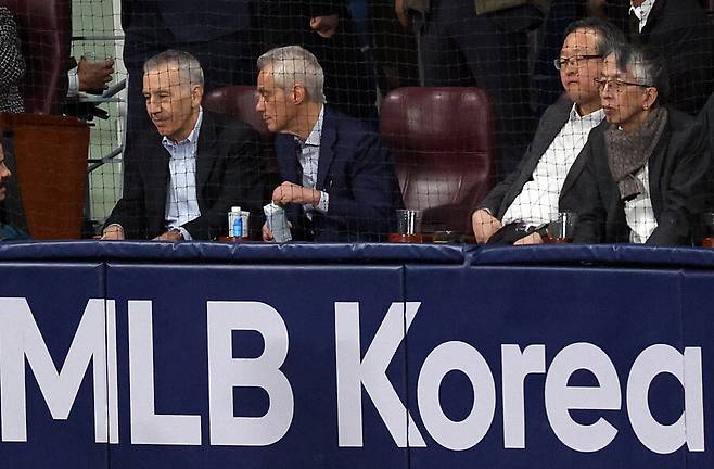 ▲ 롭 만프레드 메이저리그 커미셔너 등 메이저리그 관계자들은 이번 서울시리즈의 완성도를 높게 평가하는 것으로 알려졌다 ⓒ연합뉴스