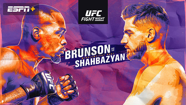 미들급 4위 출신 데릭 브런슨(왼쪽)과 전 9위 예드멘 샤흐바잔의 2020년 8월 대결은 UFC on ESPN+ 31 메인이벤트로 진행됐다.