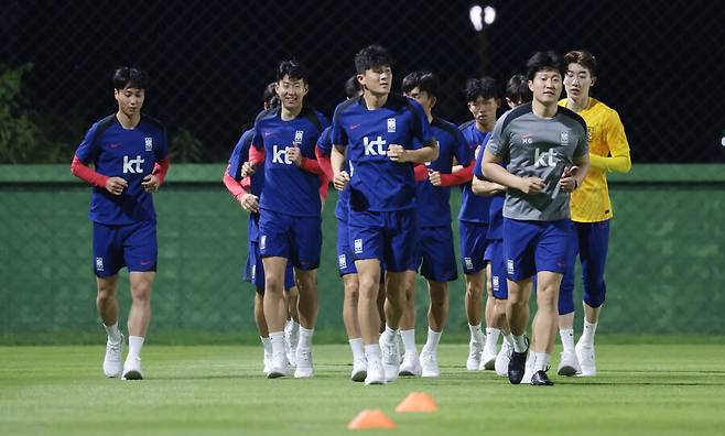 ▲ 축구대표팀이 태국 방콕 입성 첫 훈련을 가졌다. ⓒ연합뉴스